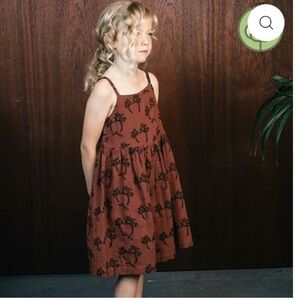 Floral Brown Kids Dress by Wynken